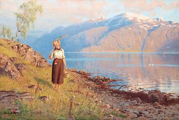 194. Hans Dahl, By the fjord.