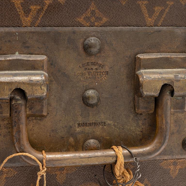 Louis Vuitton, a monogram canvas trunk from around year 1900.