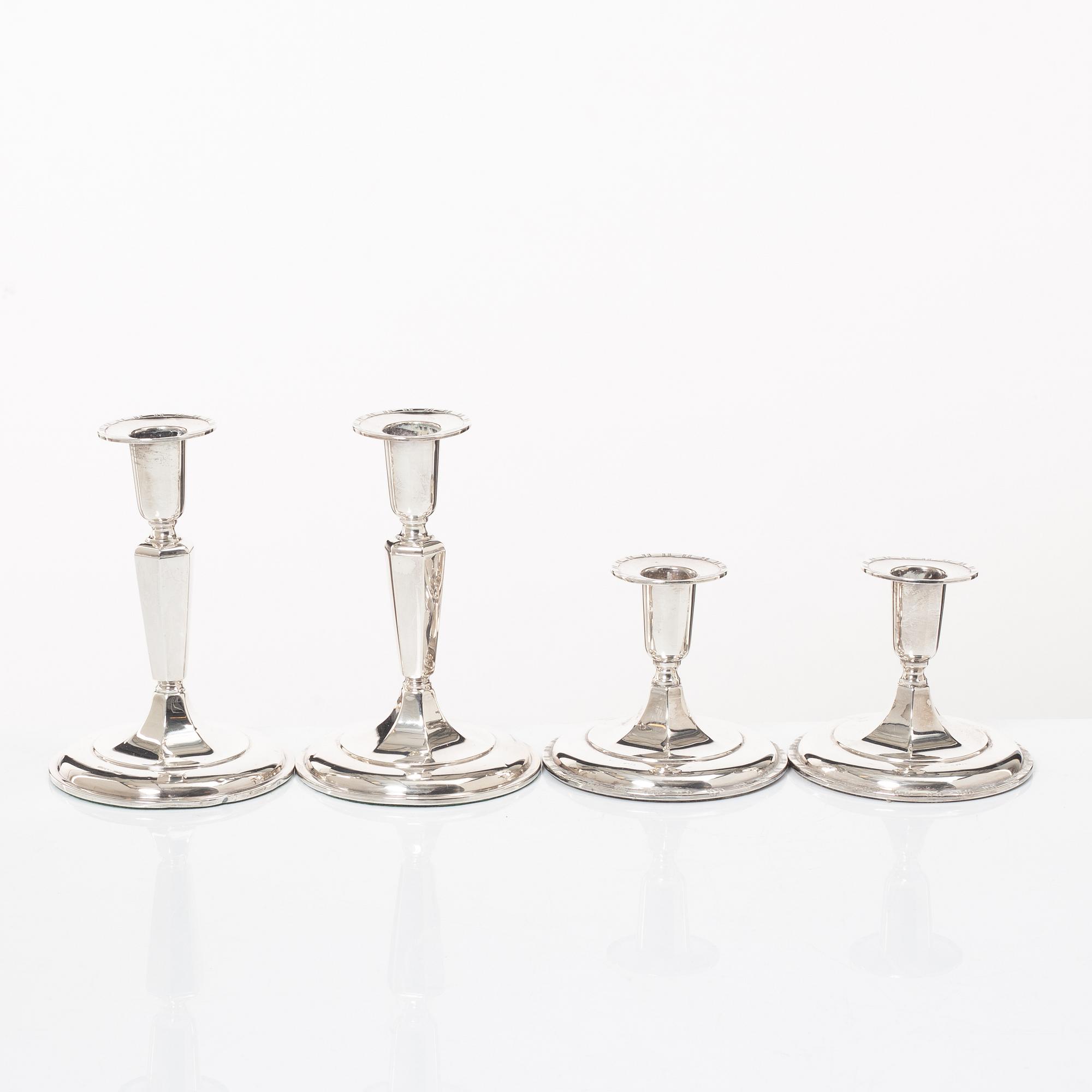 Candelabra, 2 pairs, K&EC/Ceson, Gothenburg, 1956-78.
