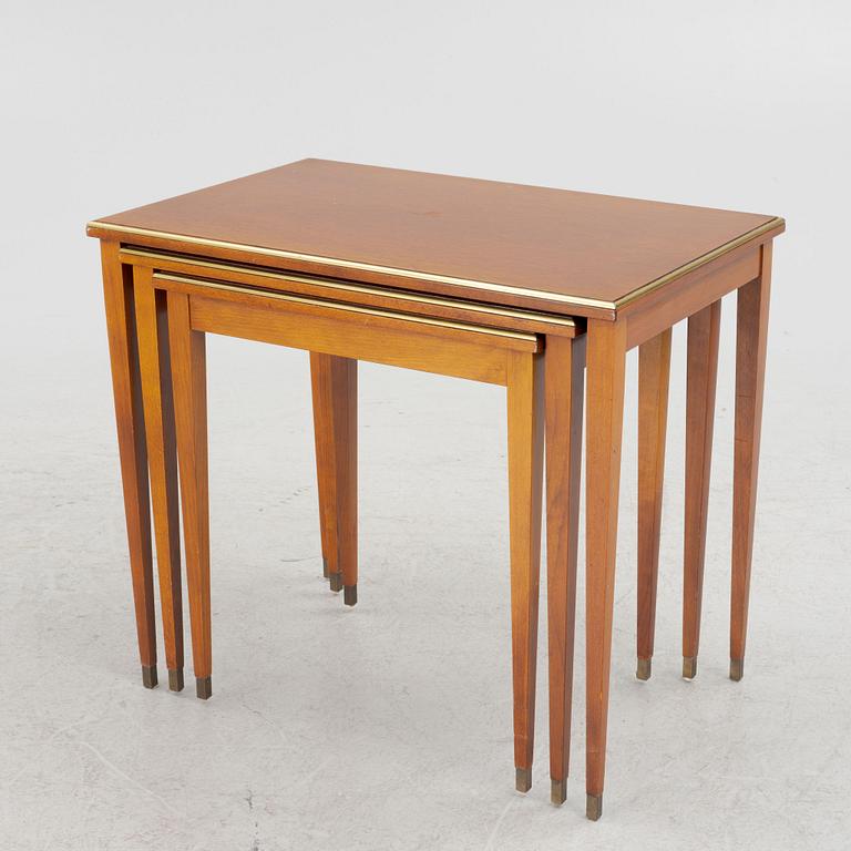 A 3-piece nesting table, SMI, Kvillsfors Möbler, Kvillsfors, second half of the 20th Century.