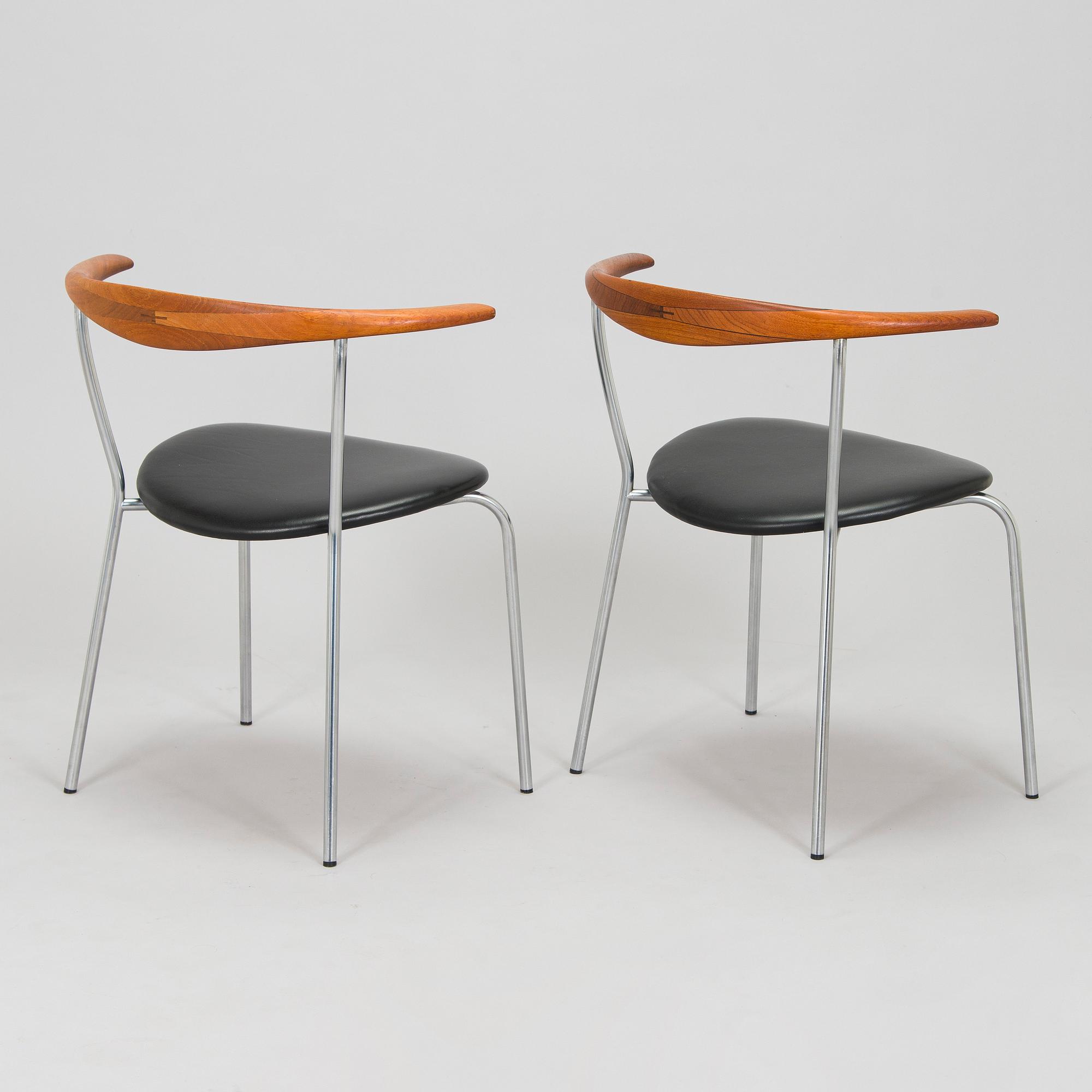 Hans J. Wegner, six mid-20th century 'PP701' armchairs for Johannes  Hansen Denmark.