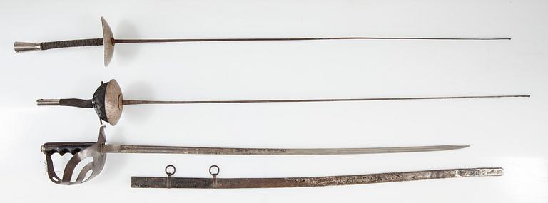 BLANKVAPEN, 3 st, 1800-tal.