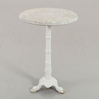 Garden table, stone top, contemprorary.