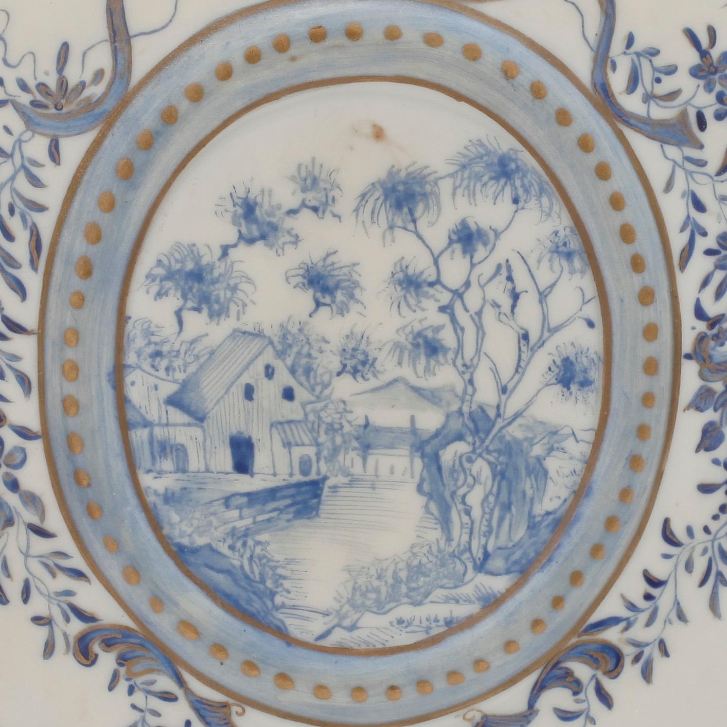 A pair of 'Marieberg shaped' jars with covers, Qing dynasty, Jiaqing (1796-1820).