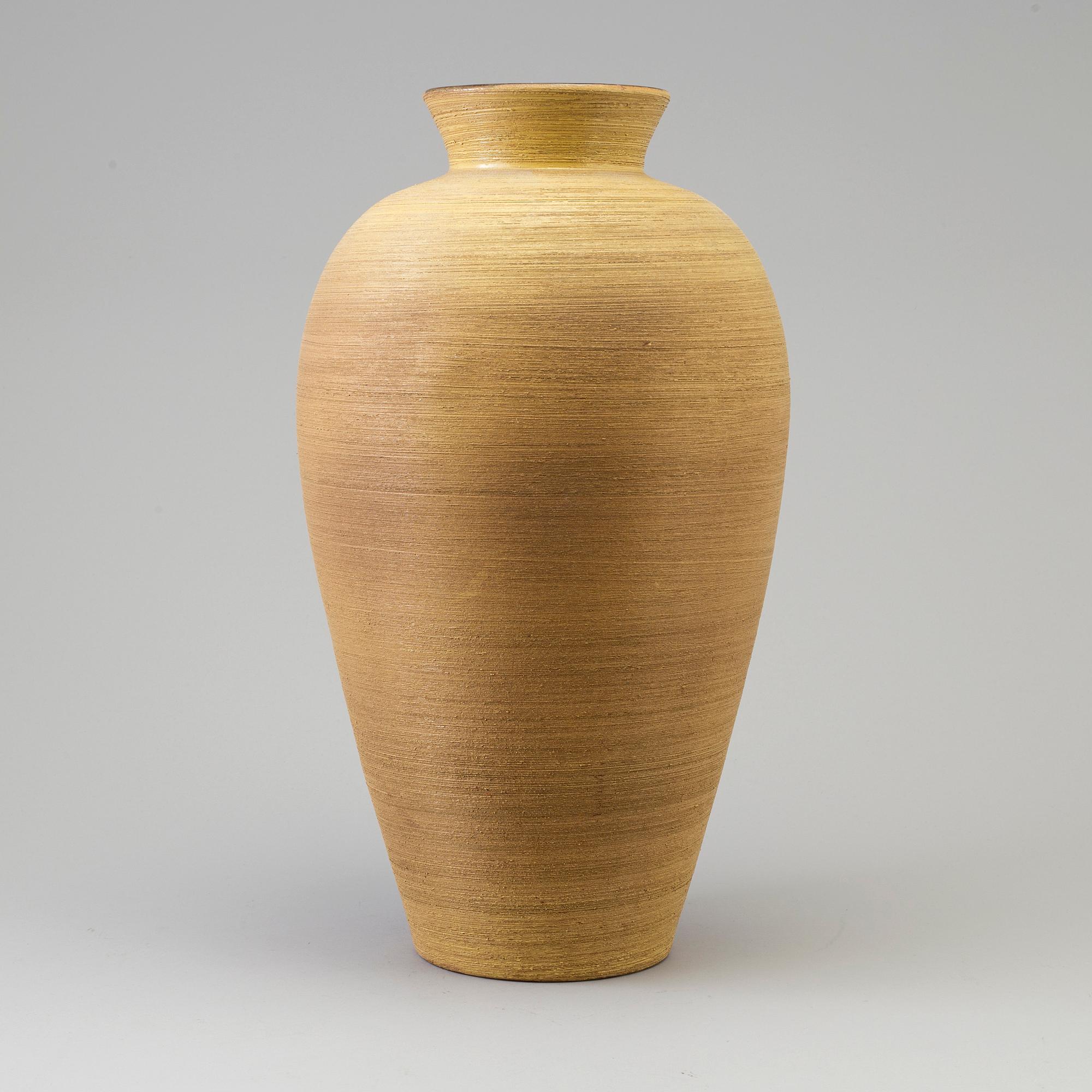 A 1940's/1950's earthenware vase by Anna-Lisa Thomson, Upsala Ekeby.