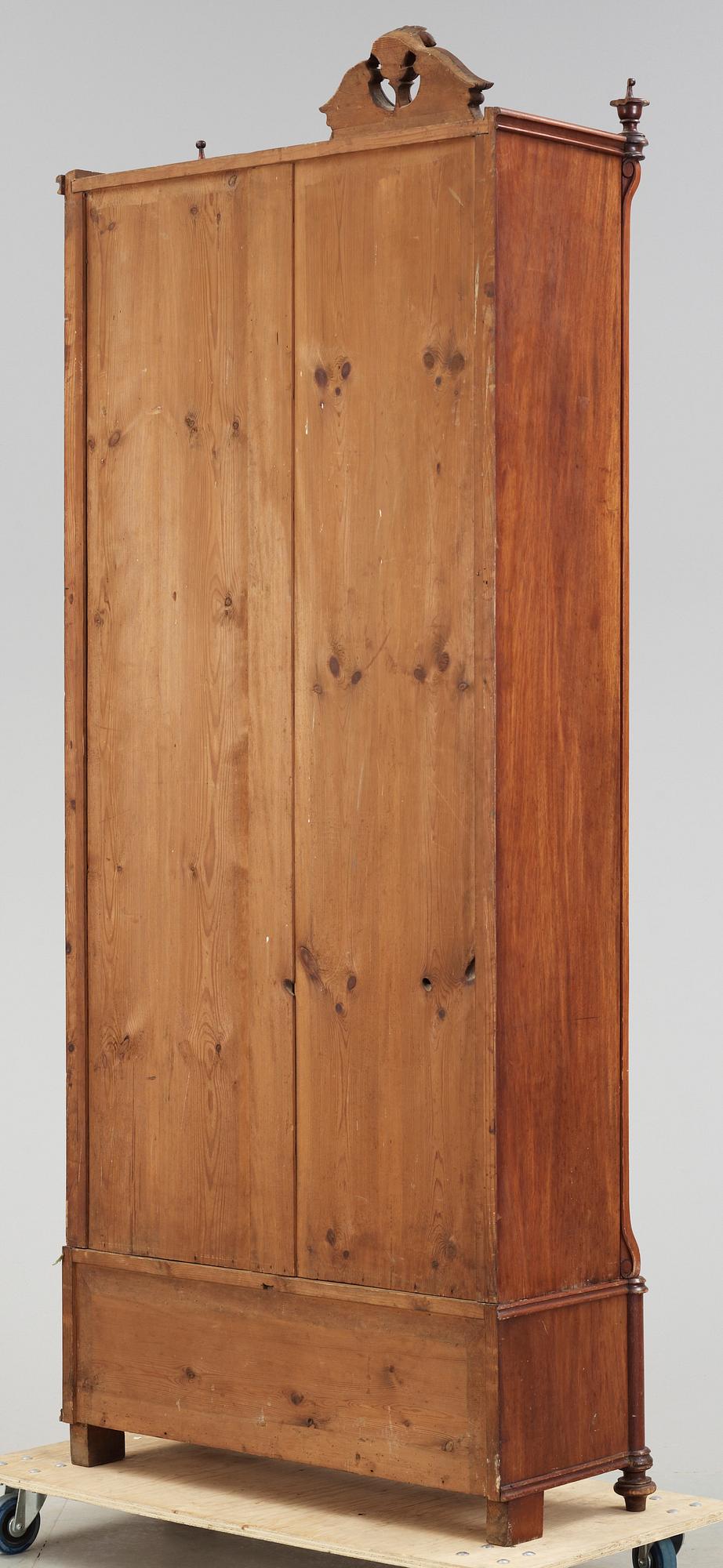 BOKSKÅP, senempire, omkr 1800-talets mitt.