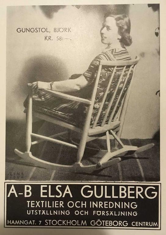 Carl-Axel Acking, a rocking chair, AB Elsa Gullberg, 1940s.