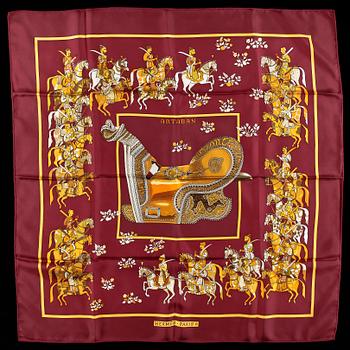 A set of two silk scarves by Hermès, "Armeria" and "Artaban".