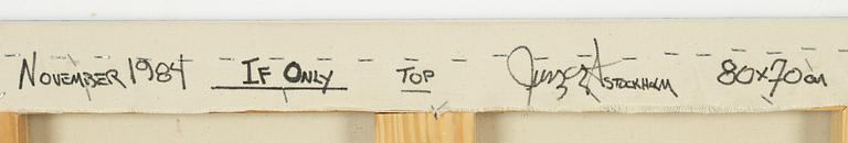 James Juszczyk, acrylic on canvas, signed and dated 1984 verso.