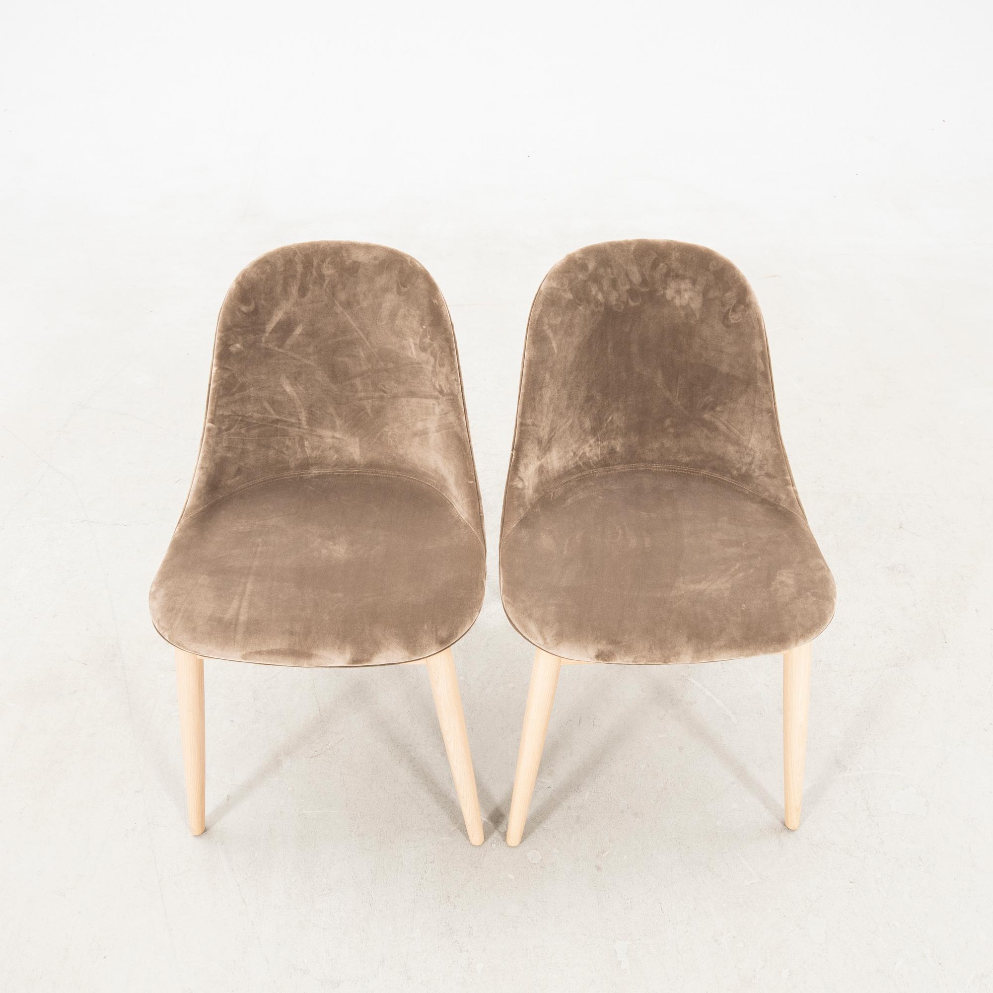 Norm Architects "Harbour Dining Chair" armchairs, a pair, and chairs, a pair, for Audo Copenhagen, contemporary.
