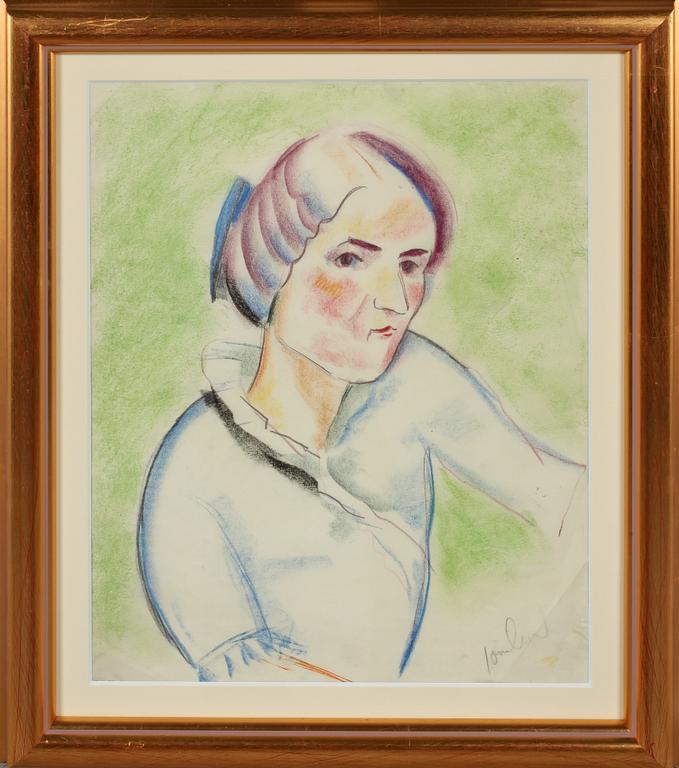 JOHN JON-AND, pastell, signerad.