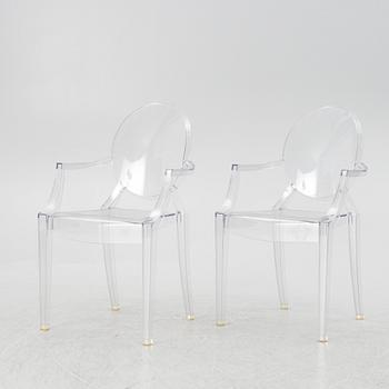 Philippe Starck, karmstolar, ett par, "Louis Ghost", Kartell.