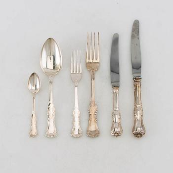Cutlery 71 pcs "Prins Albert" silver GAB Eskilstuna 1970s.