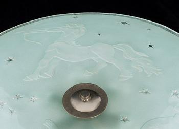 TAKPLAFOND, glas, 1900-talets mitt.