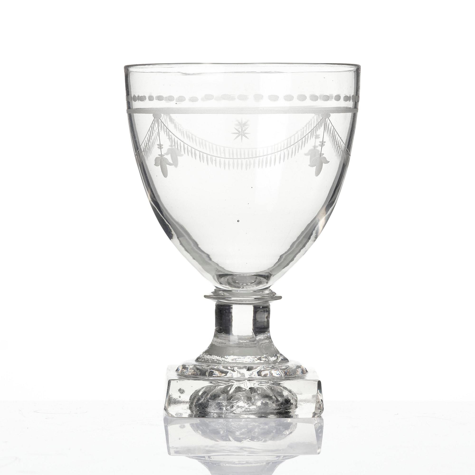 Wine glasses, twelve pieces, Sweden early 19th century.