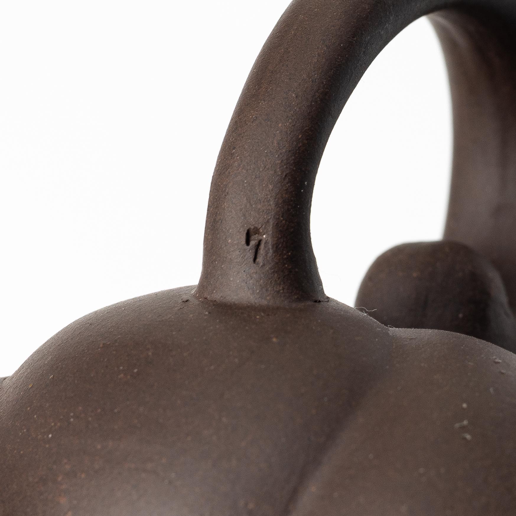 A group of three Chinese yixing 'gongfu' teapots, 1980s.