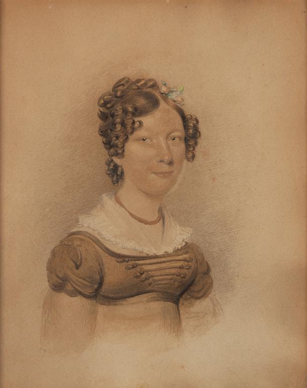 English school, around 1840. Young woman.