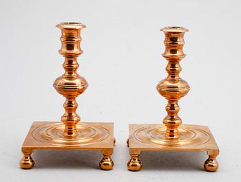 LJUSSTAKAR, 1 par, barockstil, Wojidkow  Co, Malmö, 1900-talets första hälft.