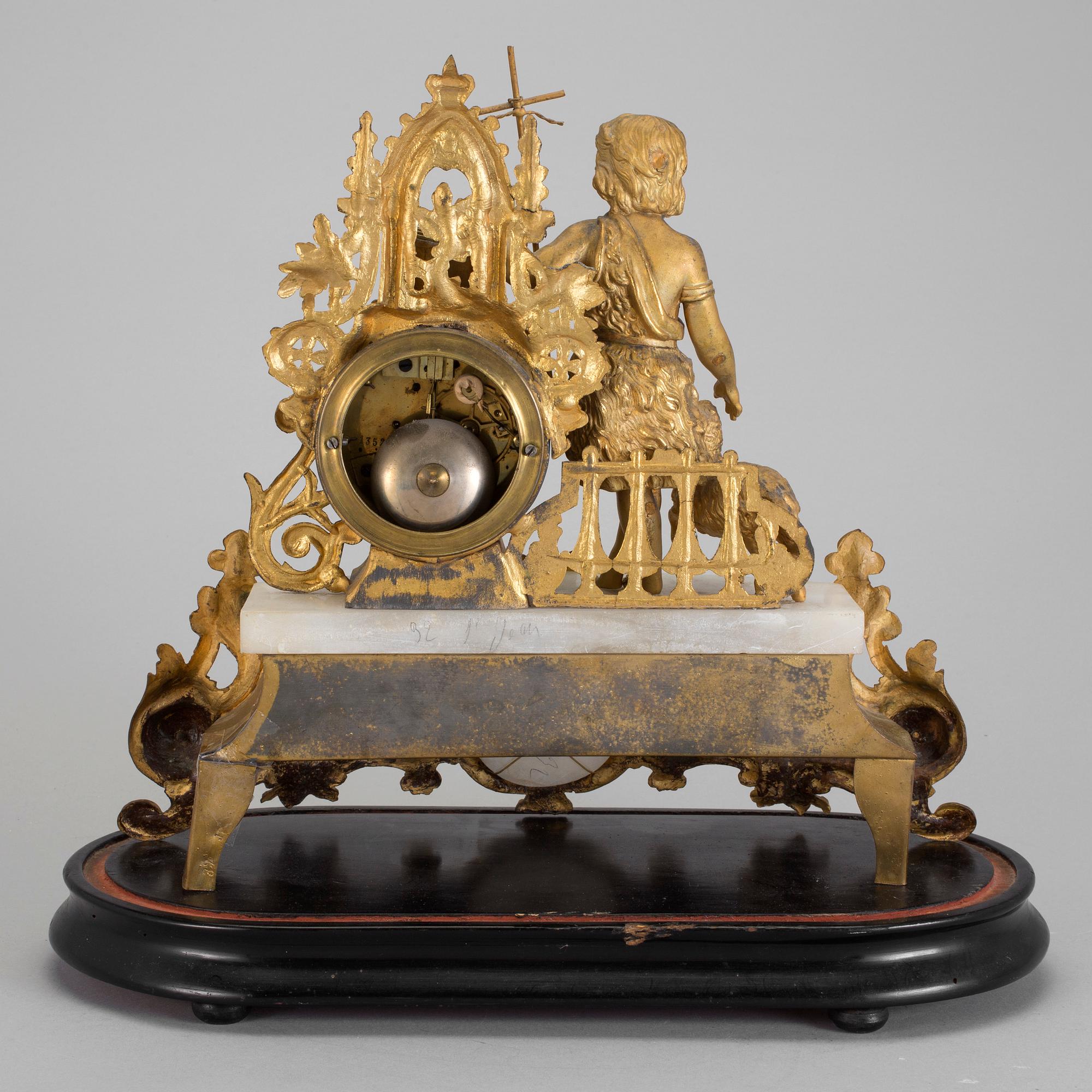 A neo rococo mantel clock by Tornberg Stockholm in the second half of the 19th century.