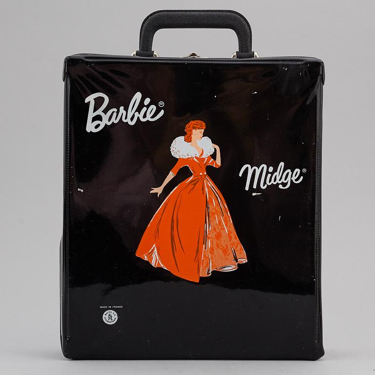 BARBIEDOCKOR, 2 st med tillbehör, Matell 1960-tal.