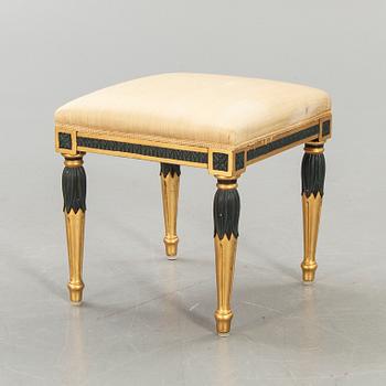 A late Gustavian bronzed stool early 1800s.