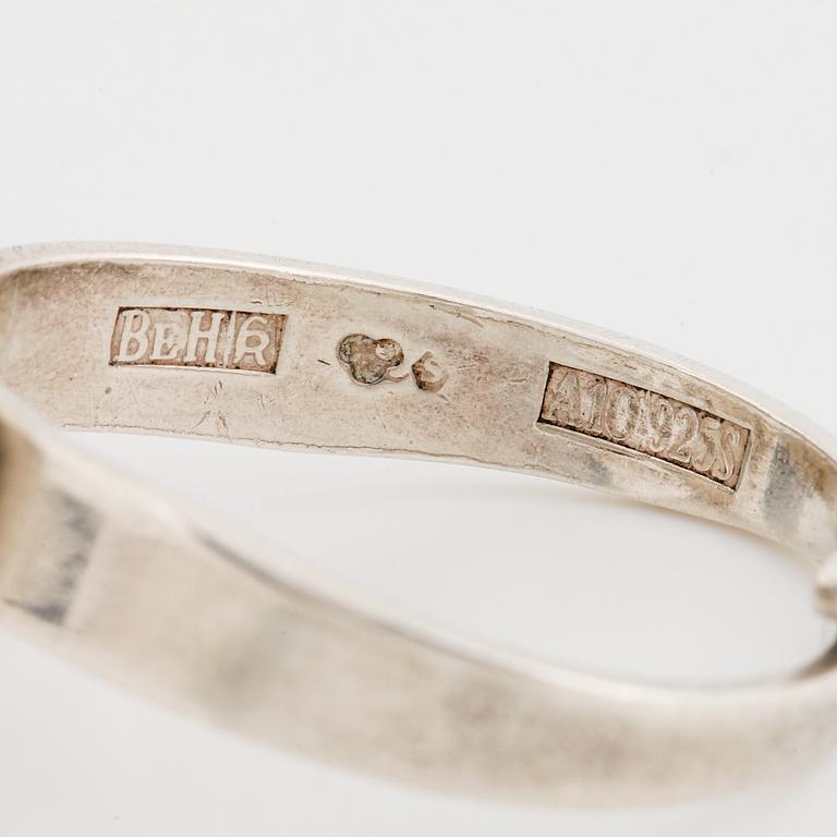 Silver and rock crystal ring, Bengt Hallberg.