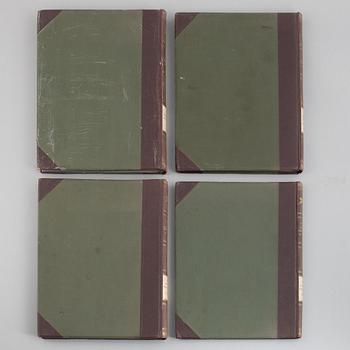 Four volumes of "Die Gross Schmetterling der Erde" by Dr. Adalbert Seitz, Stuttgart, Germany, 1912-15.