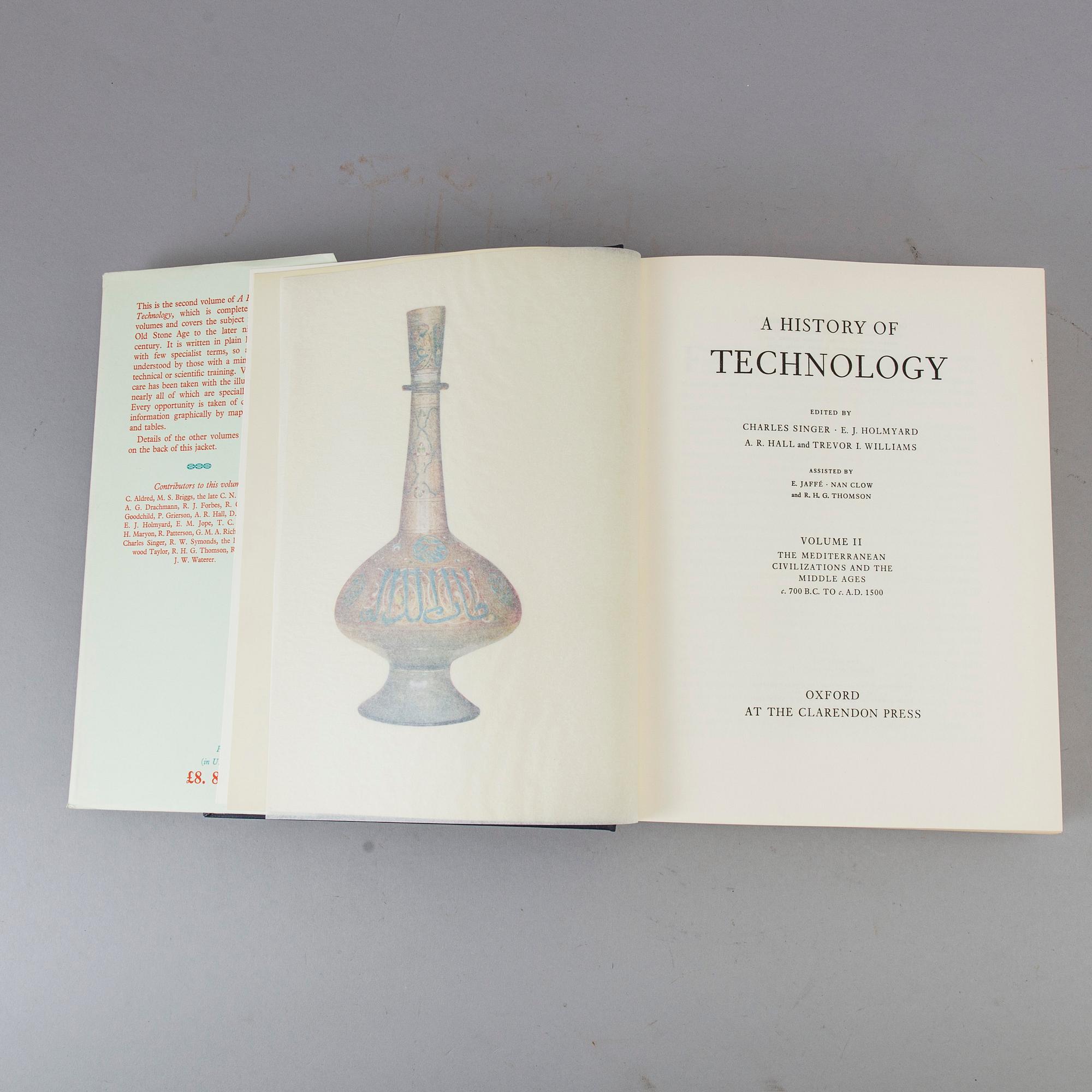 5 books "A history of technology" volume I-V.