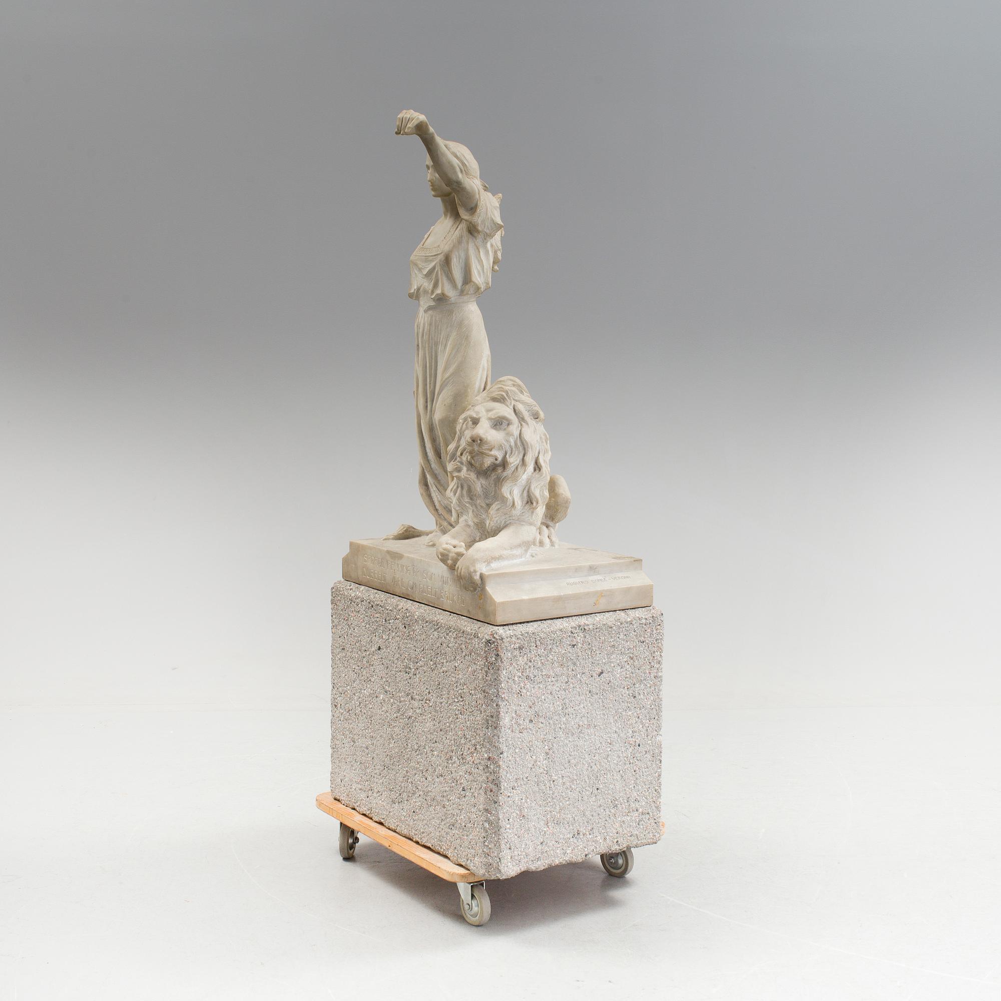 RUGGERO DONDÉ, sculpture, marble, signed Ruggero Donde - Verona.