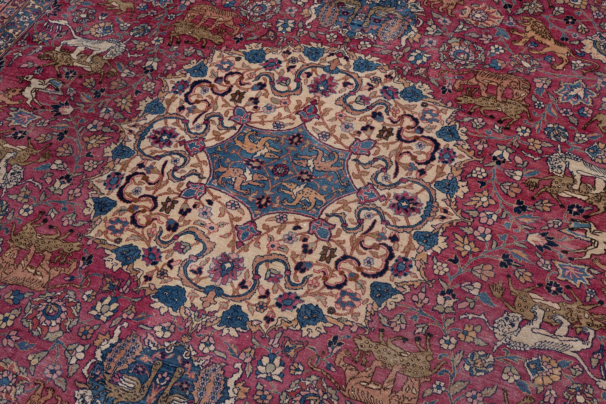 An antique Tabriz carpet, West Persia, c. 447 x 322 cm.
