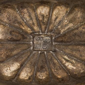 Two 19th-century parcel-gilt salt cellars, Saint Petersburg and Moscow.