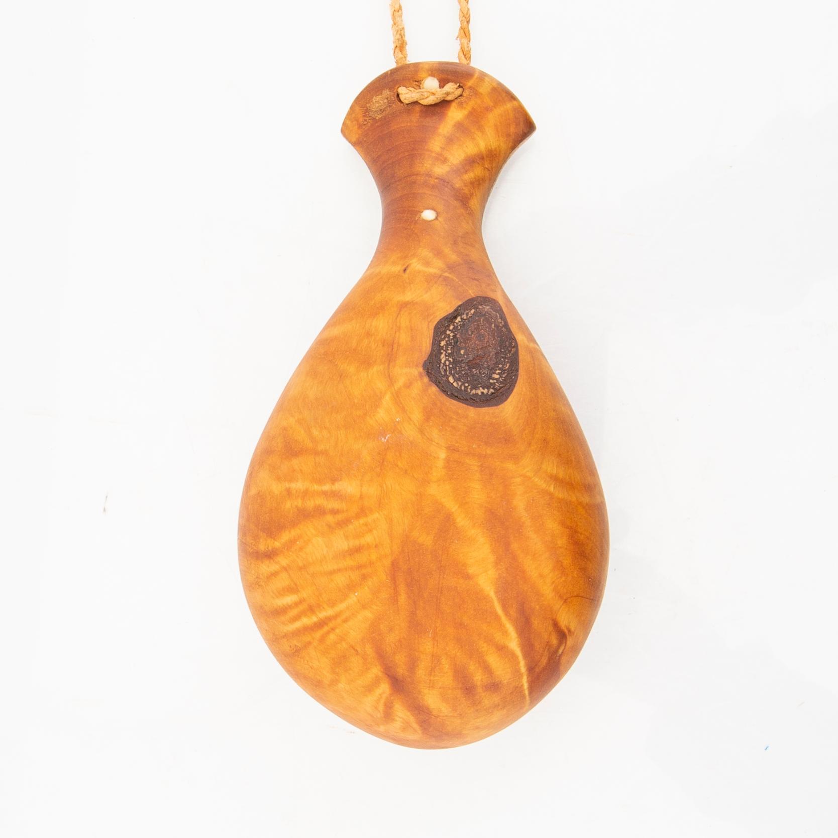 A signed birch and reindeer horn kovsh.