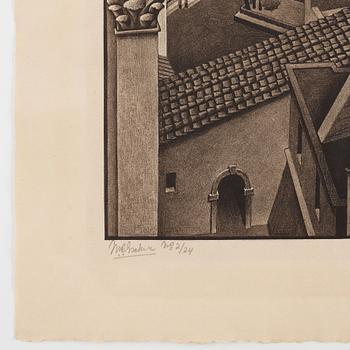 Maurits Cornelis Escher, ”Between St Peter's and the Sistine Chapel”.