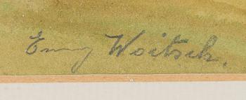 Emmy Woitsch, Landskap med skylar.