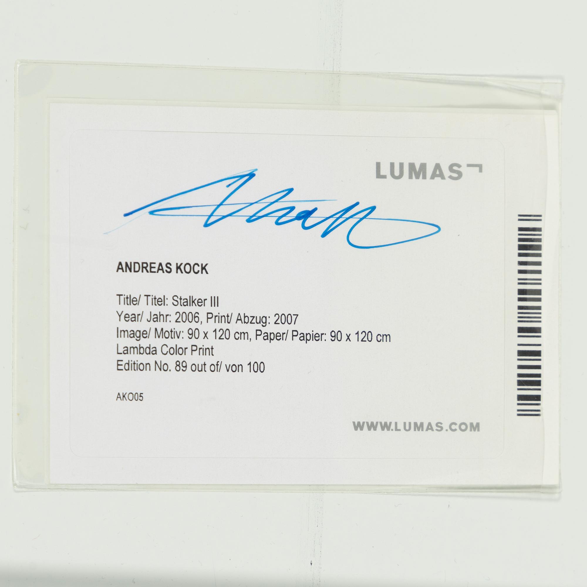 Andreas Kock, 'Stalker III'.