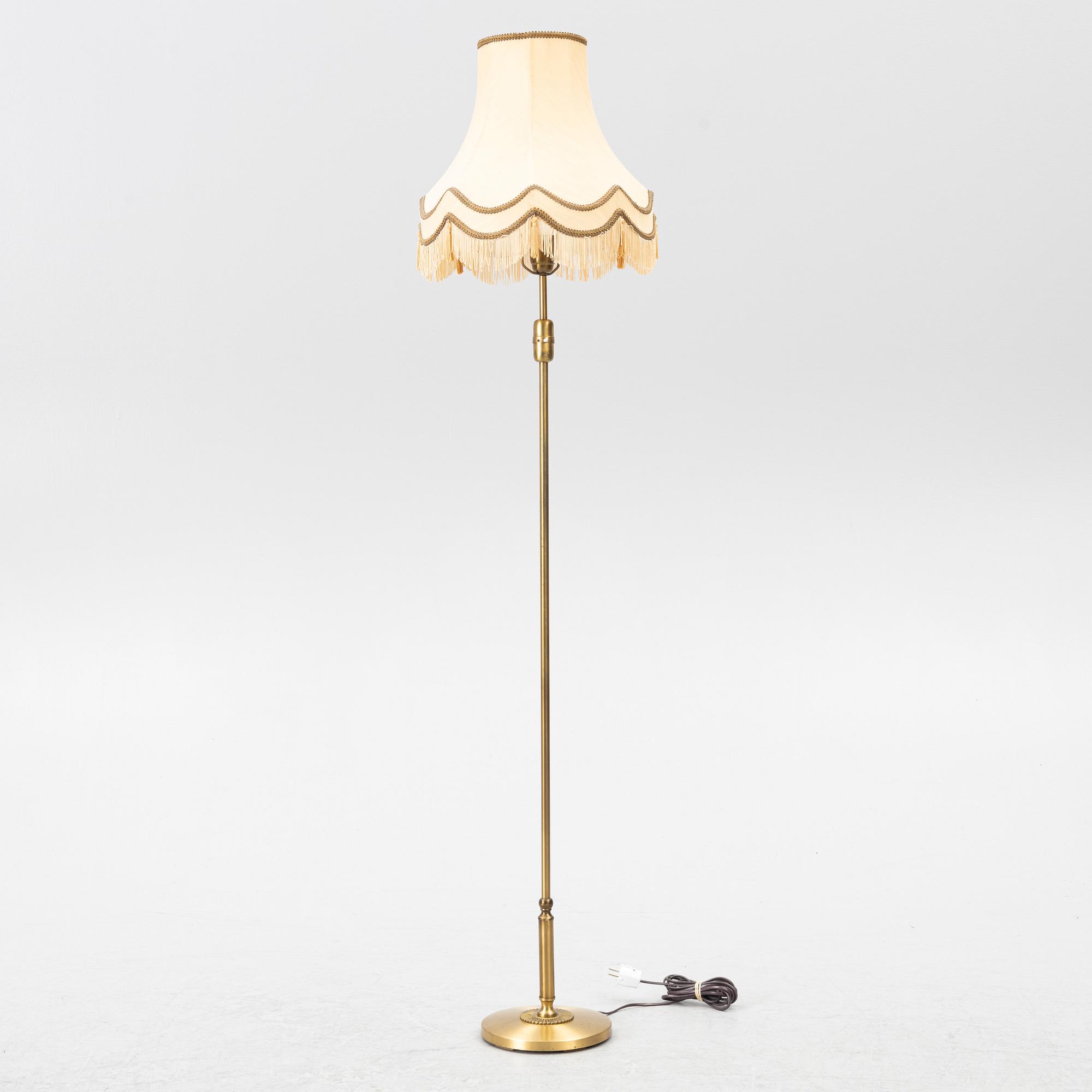 Einar Bäckströms Metallvarufabrik, Golvlampa, 1900-talets mitt, stämpelmärkt EB 5232.