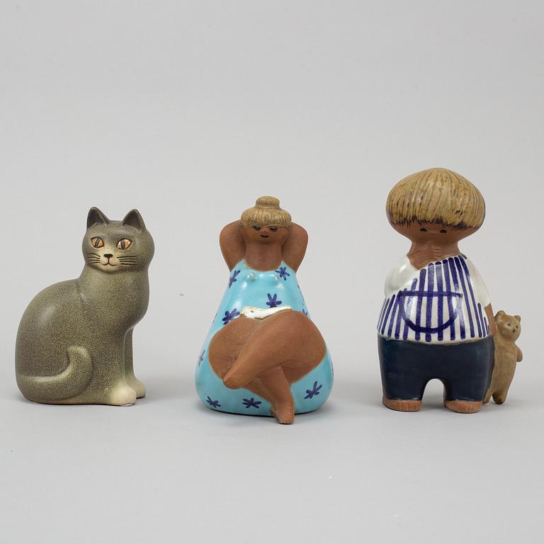 Lisa Larson, a group of six stoneware figurines, including K-Studion, Gustavsberg.