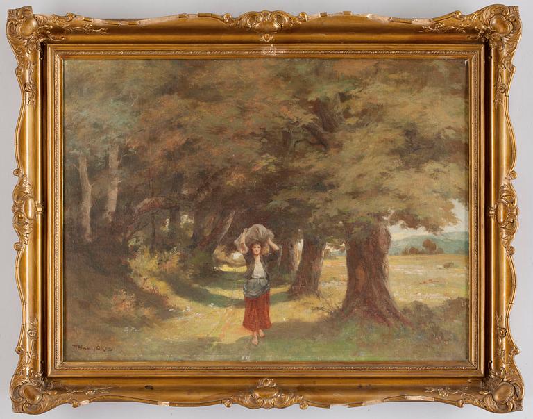 AKOS TOLNAY, olja på duk, sign.