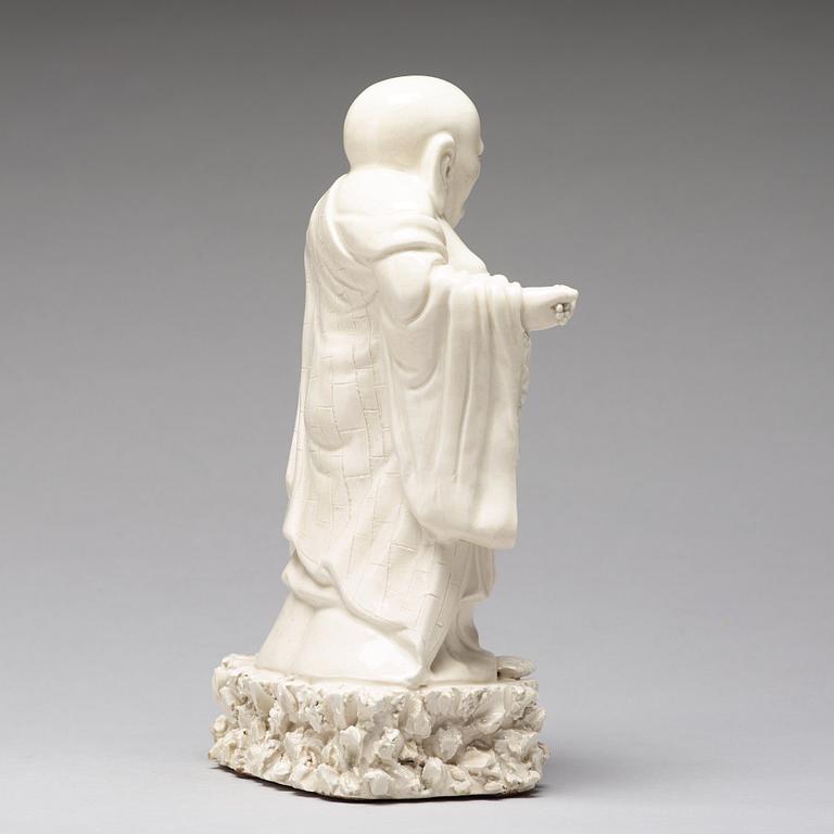 A blanc de chine figure of Buddai, Qing dynasty.