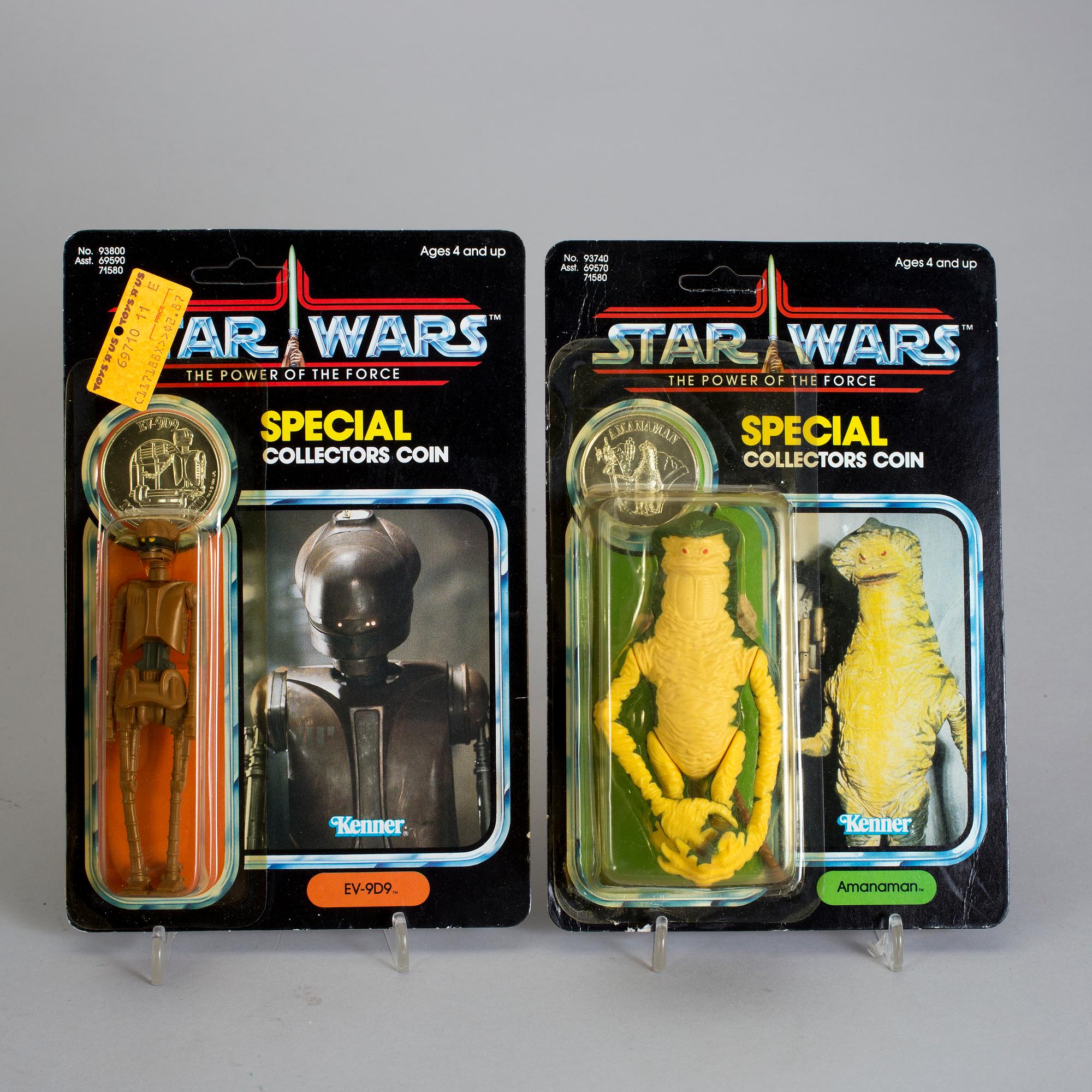 STAR WARS, Amanaman och EV-9D9 i förpackningar, Kenner, 1984.