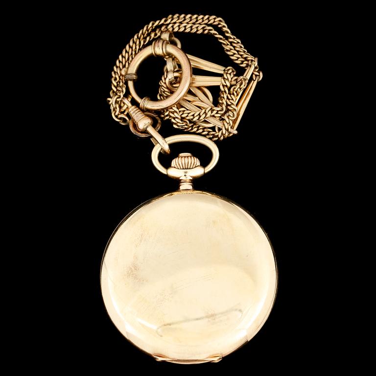 FICKUR, 14 k guld, savonett. Totalt ca 63g.