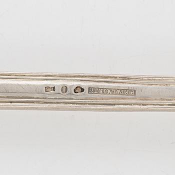 Three Swedish Silver Serving Spoons, 19th Century.