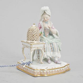 FIGURIN, porslin, Meissen, 1800-talets mitt.