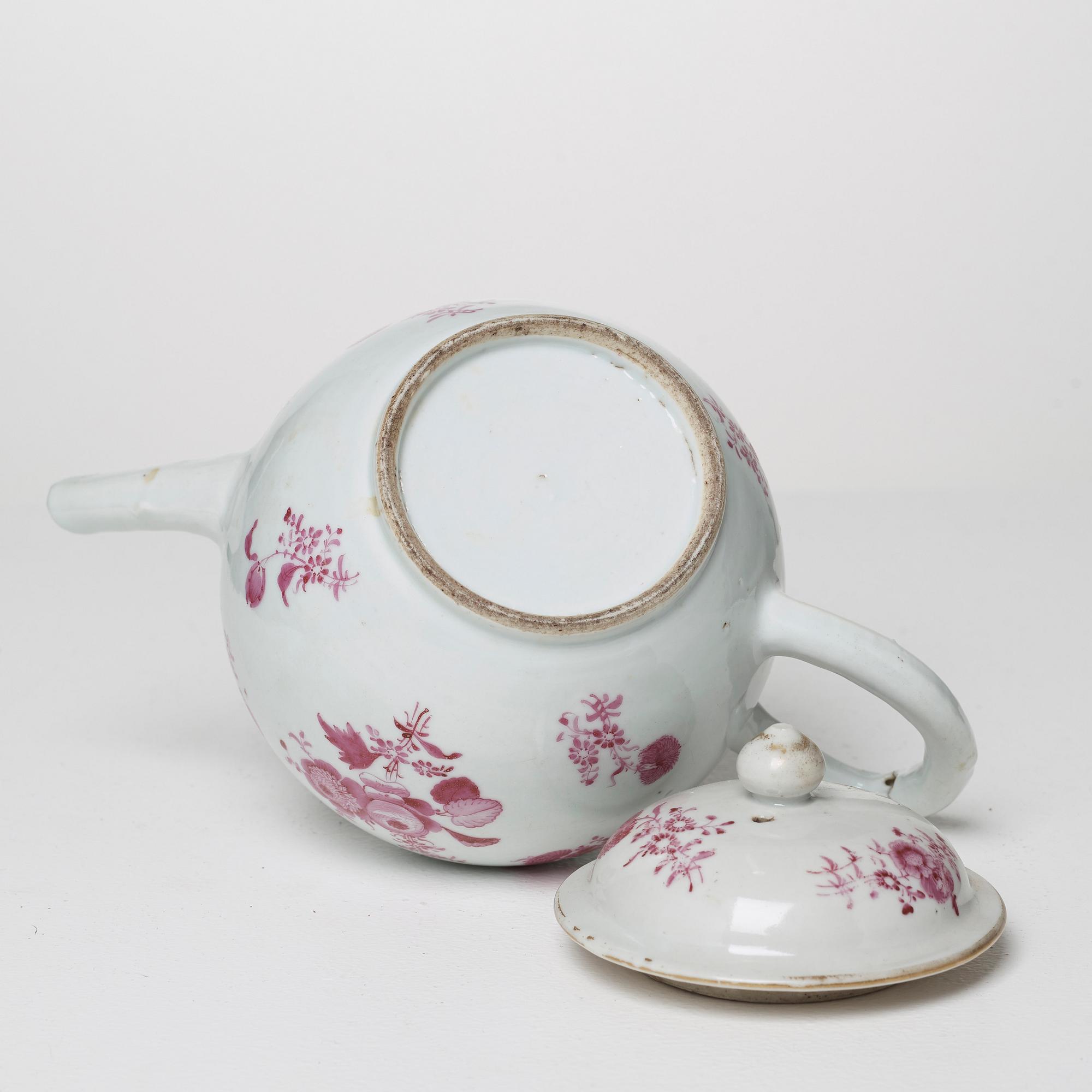 TEKANNA, porslin, Qianlong, Kina 1700-tal.
