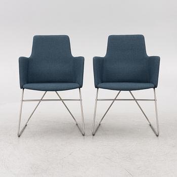 Niels Gammelgaard, six armchairs, "Fortuna", Woodmark.