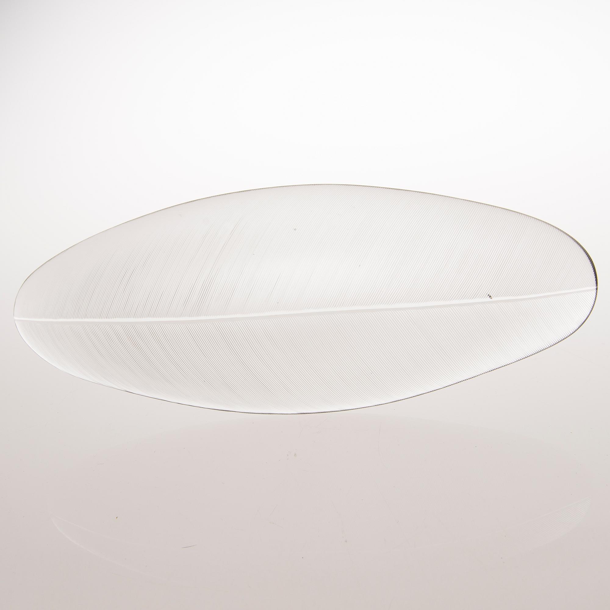 A Sulka (Feather) glass bowl signed Tapio Wirkkala, Iittala -58.