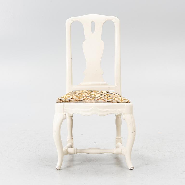 A Rococo chair, 18th century.