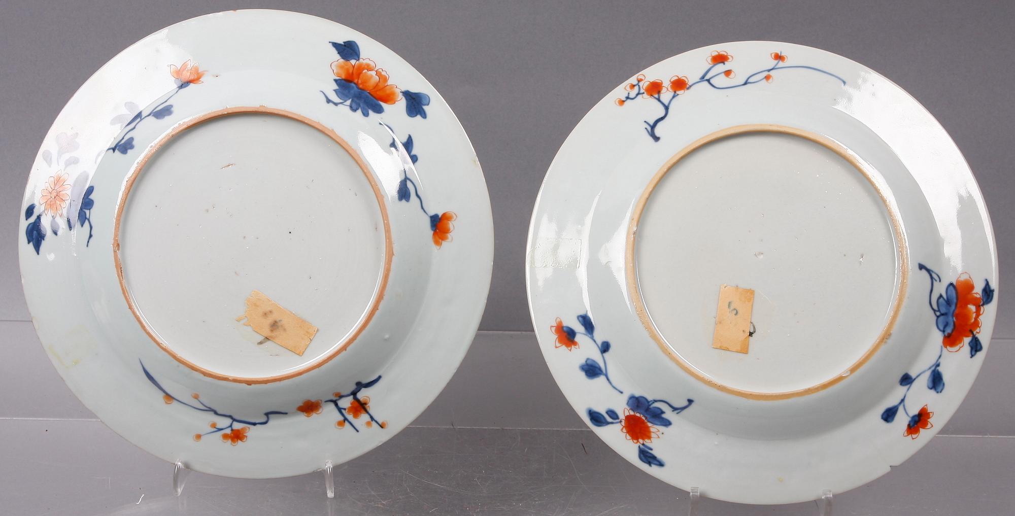 TALLRIKAR, 3 st, porslin, Kina, 1700-tal.