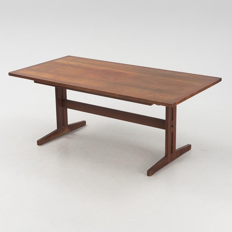 A teak Shaker style dining table, mid 20th Century.