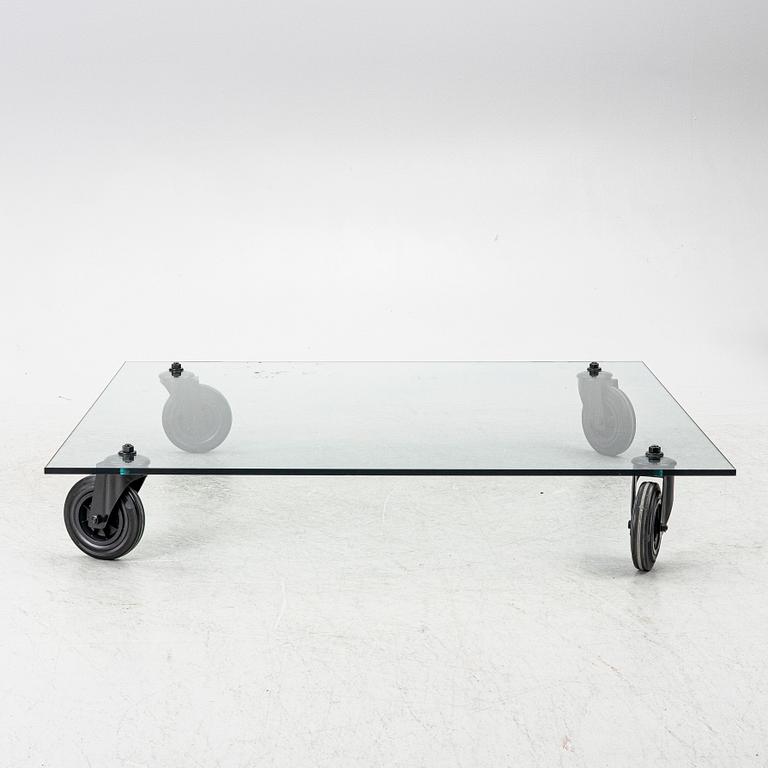 Gae Aulenti, soffbord, "Tavolo con Ruote", Fontana Arte, Italien.